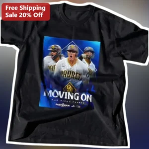 San Diego Padres Postseason Tee Moving On Baseball Fan Gift available at our Los Angeles warehouse