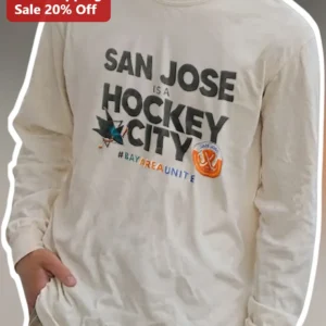 San Jose Hockey City Bay Area Unite Long Sleeve Tee San Jose Sharks Fan Apparel available at our Los Angeles warehouse