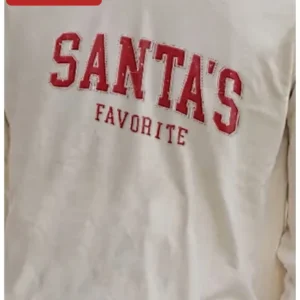 Santa's Favorite Tee Funny Christmas Shirt Holiday Graphic T-Shirt Gift for Kids available at our Los Angeles warehouse