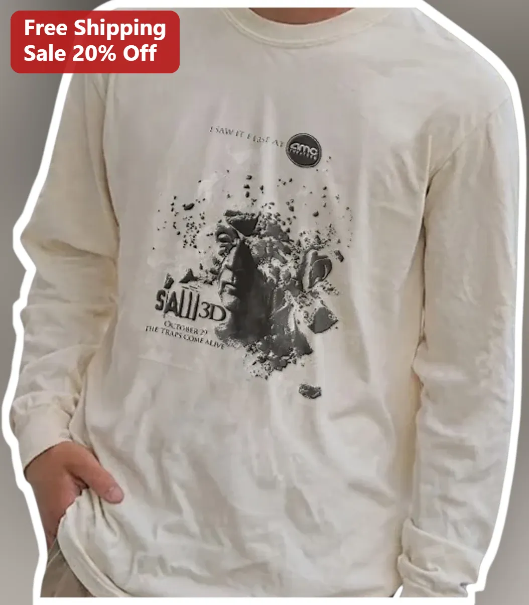 Saw III 3D The Traps Come Alive Jigsaw Horror Movie Long Sleeve Tee available at our Los Angeles warehouse