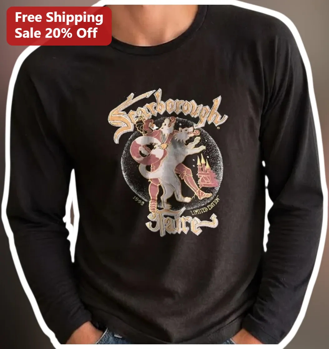 Scarborough Faire Long Sleeve Tee Vintage Medieval Renaissance Fair Graphic Shirt available at our Los Angeles warehouse