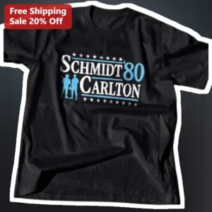 Schmidt Carlton 80 Philadelphia Phillies Vintage Baseball Fan Tribute T-Shirt available at our Los Angeles warehouse