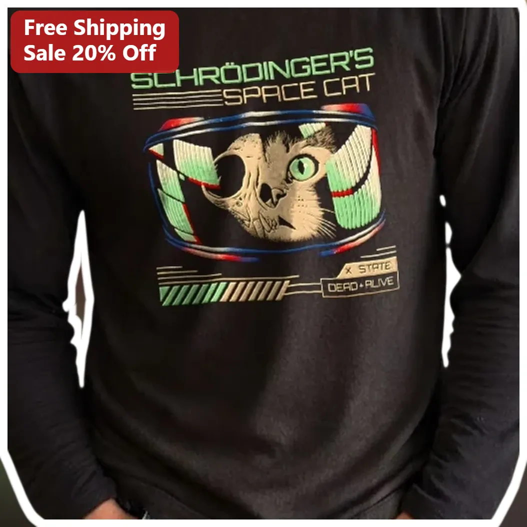 Schrödinger's Space Cat Dead Alive Long Sleeve Tee Quantum P — Los Angeles Schrödinger's Space Cat Dead Alive Long Sleeve Tee Quantum Physics Nerd Gift available at our Los Angeles warehouse