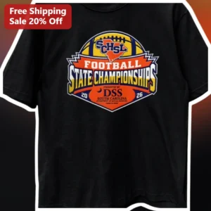 Football State Championships Tee South Carolina High School League Fan Gear Gift available at our Los Angeles warehouse