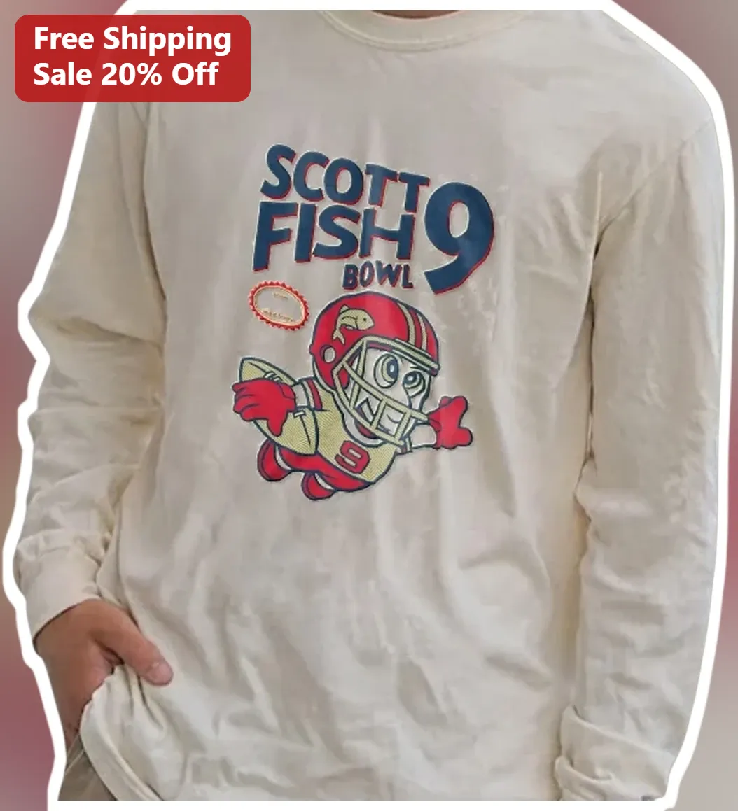 Scott Fish Bowl Long Sleeve Tee Fantasy Football Tournament Merch Gift available at our Los Angeles warehouse