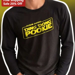 Scrib Doon! Ding Dong Pookie Long Sleeve Tee Star Wars Galactic Racer Meme Shirt available at our Los Angeles warehouse