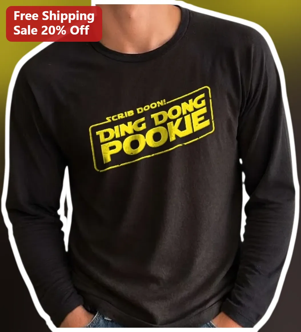 Scrib Doon! Ding Dong Pookie Long Sleeve Tee Star Wars Galac — Los Angeles Scrib Doon! Ding Dong Pookie Long Sleeve Tee Star Wars Galactic Racer Meme Shirt available at our Los Angeles warehouse