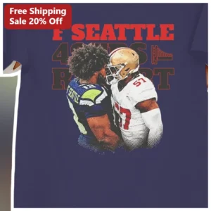 Seattle Seahawks vs 49ers Vintage Football Matchup Graphic Tee for Men Women NFL Fan Gift available at our Los Angeles warehouse