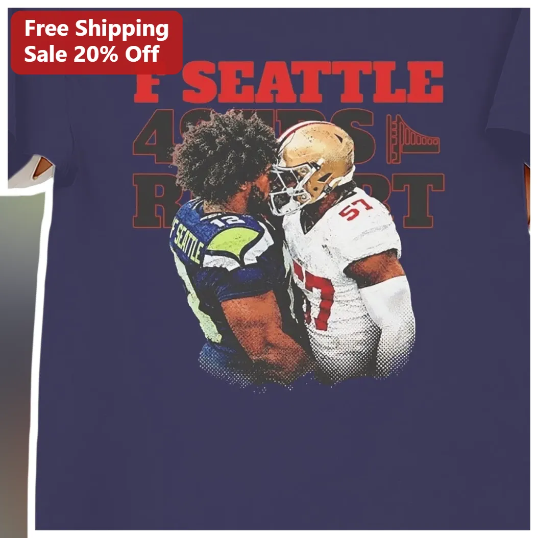Seattle Seahawks vs 49ers Vintage Football Matchup Graphic Tee for Men Women NFL Fan Gift available at our Los Angeles warehouse