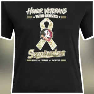 Seminoles Veteran Tee Honor Veterans Who Served Courage Sacrifice Military Appreciation Gift available at our Los Angeles warehouse