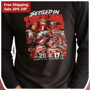 Settled in Tuscaloosa Crimson Tide Long Sleeve Tee available at our Los Angeles warehouse