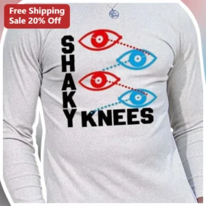 Shaky Knees Long Sleeve Tee Music Festival Graphic Shirt available at our Los Angeles warehouse