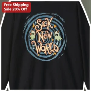 Sick New World Long Sleeve Tee 2026 Festival Merch Graphic Shirt available at our Los Angeles warehouse