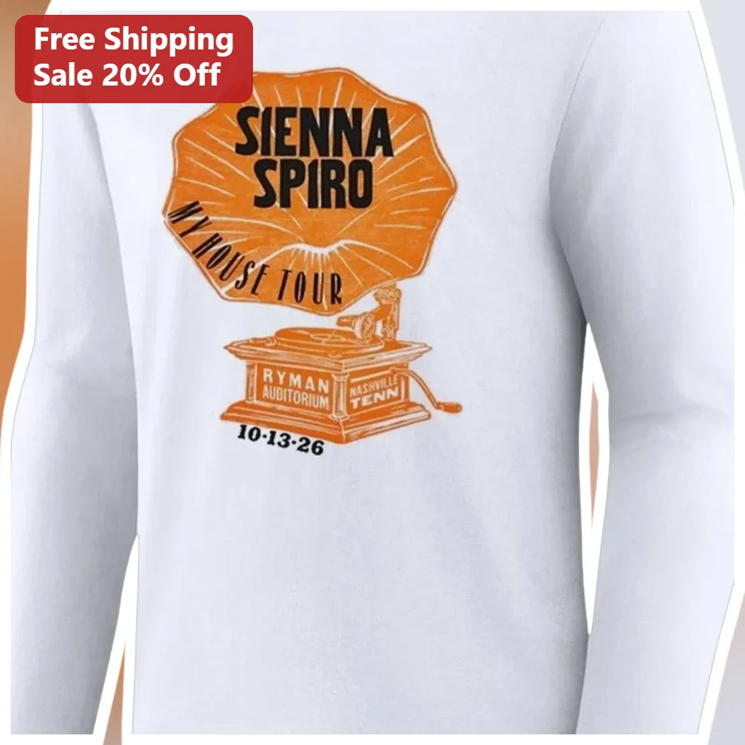 Sienna Spiro My House Tour Long Sleeve Tee Vintage Concert Merch Gift available at our Los Angeles warehouse