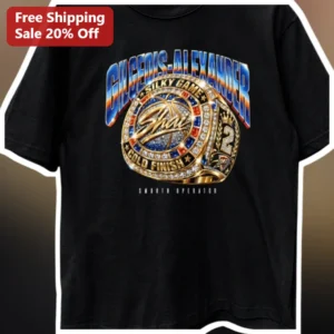 Silky Game Cold Finish Smooth Operator Tee Shai Gilgeous-Alexander SGA Championship Ring Graphic Shi available at our Los Angeles warehouse