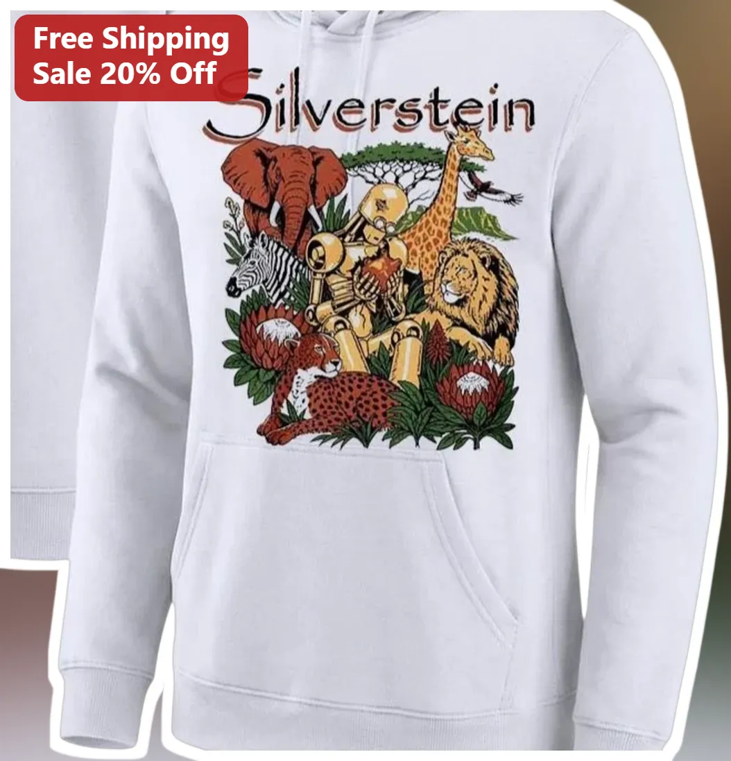 Silverstein Hoodie Vintage Robot Safari Animal Graphic Pullo — Los Angeles Silverstein Hoodie Vintage Robot Safari Animal Graphic Pullover Unisex Gift for Fans available at our Los Angeles warehouse