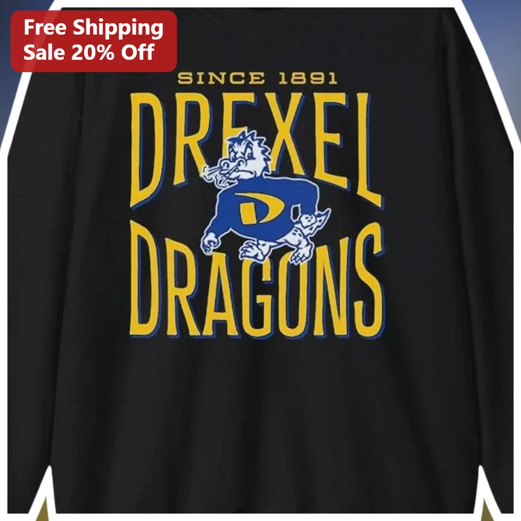 Since Drexel Dragons Long Sleeve Tee Vintage Collegiate Univ — Los Angeles Since Drexel Dragons Long Sleeve Tee Vintage Collegiate University Apparel Gift available at our Los Angeles warehouse