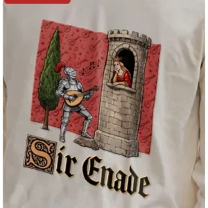 Sir Enade Tee Medieval Knight Troubadour Graphic Shirt Renaissance Fair Fantasy Apparel available at our Los Angeles warehouse