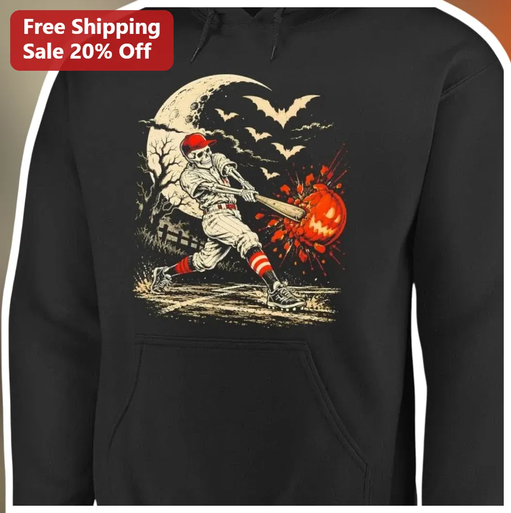 Skeleton Baseball Player Halloween Hoodie Vintage Spooky Jac — Los Angeles Skeleton Baseball Player Halloween Hoodie Vintage Spooky Jack O Lantern Costume Gift available at our Los Angeles warehouse