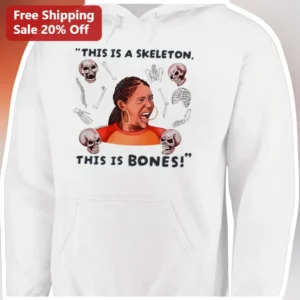 Skeleton Hoodie This Is A Skeleton This Is Bones Funny Halloween Anatomy Sweatshirt available at our Los Angeles warehouse