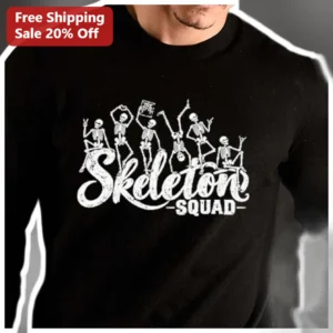 Skeleton Squad Long Sleeve Shirt Funny Skeleton Yoga...