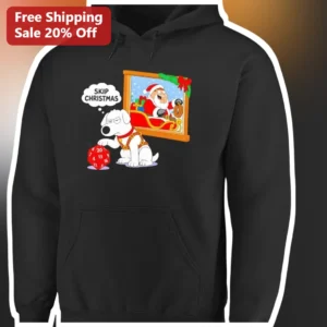 Skip Christmas Hoodie Brian Griffin Family Guy D&D...