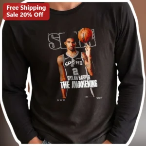 SLAM The Awakening Dylan Harper Basketball Long Sleeve Tee San Antonio Spurs Fan Gear available at our Los Angeles warehouse