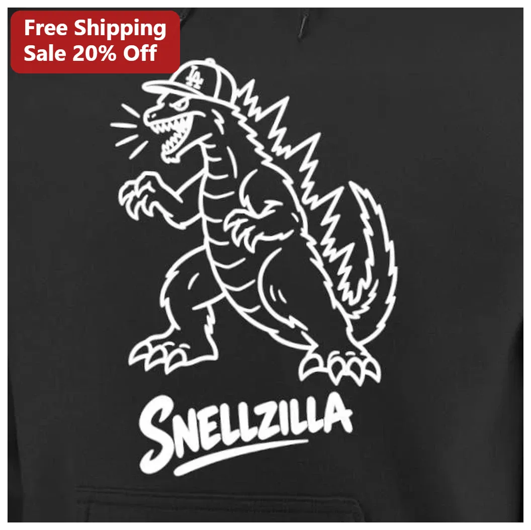 Snellzilla Kaiju Monster Hoodie Funny Godzilla Parody Street — Los Angeles Snellzilla Kaiju Monster Hoodie Funny Godzilla Parody Streetwear available at our Los Angeles warehouse
