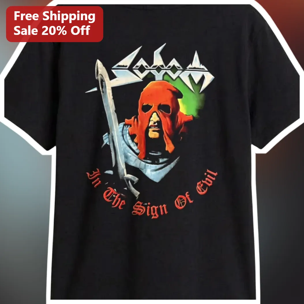 SODOM In The Sign Of Evil Thrash Metal Band Graphic Tee — Los Angeles SODOM In The Sign Of Evil Thrash Metal Band Graphic Tee available at our Los Angeles warehouse