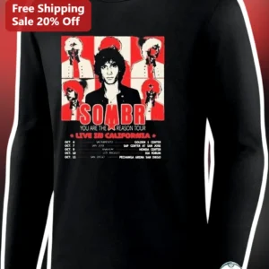 Sombre You Are The Reason Tour Live In California Long-Sleeve Tee available at our Los Angeles warehouse