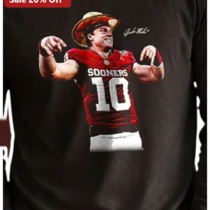 Sooners Baker Mayfield Long Sleeve Shirt Men College Football Fan Gear available at our Los Angeles warehouse