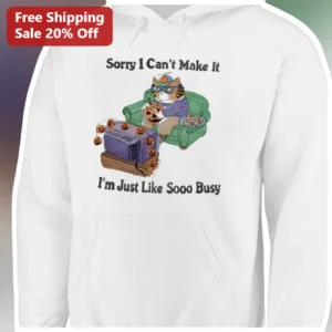 Sorry I Can’t Make It Funny Introvert Hoodie...