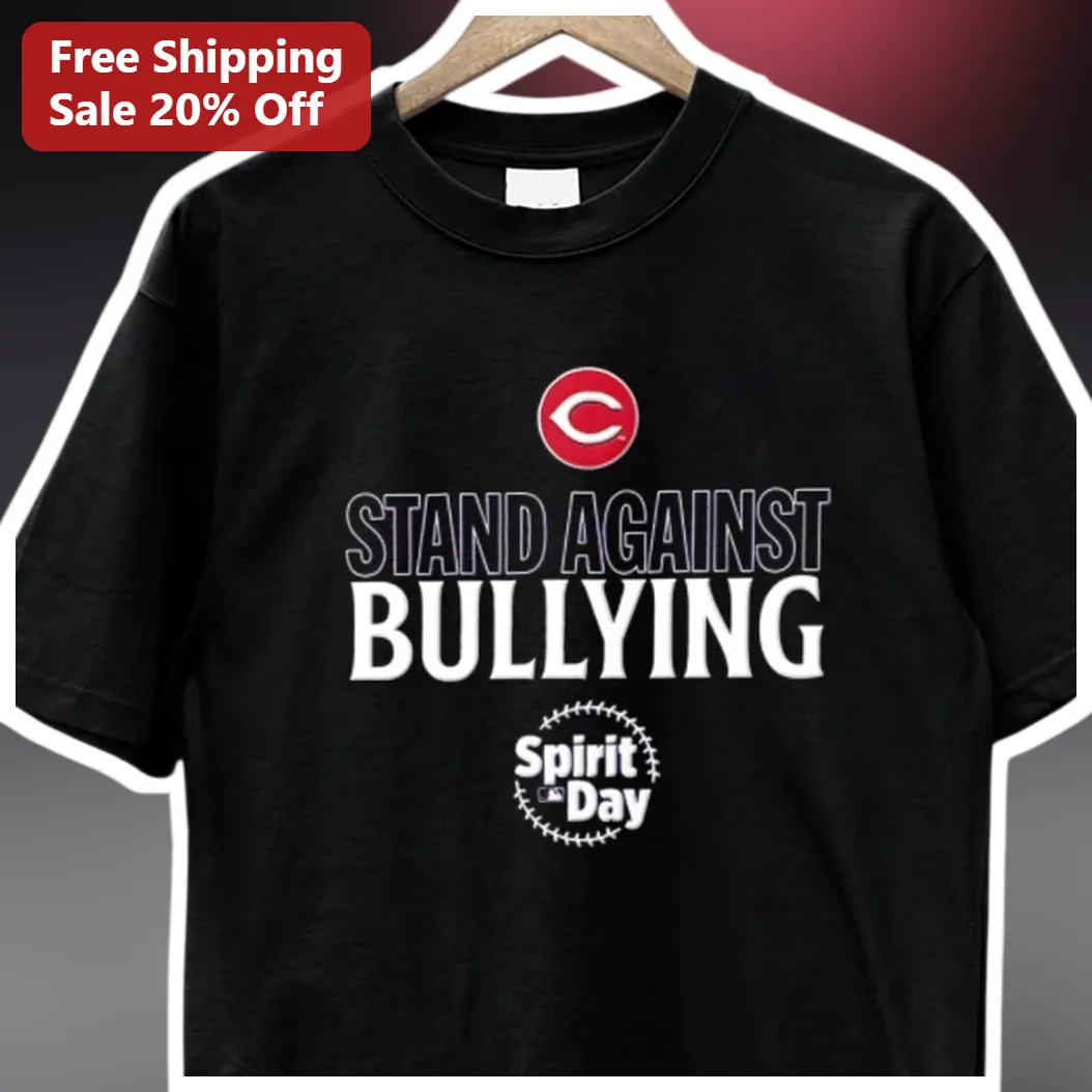 Stand Against Bullying Spirit Day Cincinnati Reds MLB Fan Te — Los Angeles Stand Against Bullying Spirit Day Cincinnati Reds MLB Fan Tee available at our Los Angeles warehouse