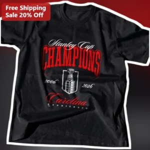 Stanley Cup Champions Carolina Hurricanes Tee Vintage NHL Hockey Championship Shirt Gift for Fans available at our Los Angeles warehouse