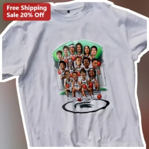 State Basketball Team Caricature Tee College Fans Alumni Gift available at our Los Angeles warehouse