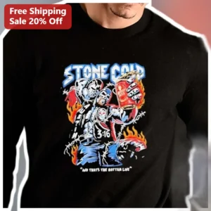 Stone Cold Steve Austin And That's The Bottom Line Sweatshirt WWE Attitude Era Wrestling Merch available at our Los Angeles warehouse