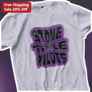 Stone Temple Pilots Vintage Grunge Rock Band Logo Tee Unisex Cotton Shirt available at our Los Angeles warehouse