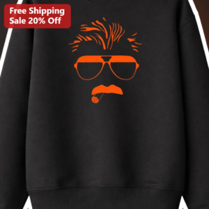Stoner Aviator Sunglasses Face Graphic Sweatshirt Funny Weed Humor Gift for Men Women available at our Los Angeles warehouse