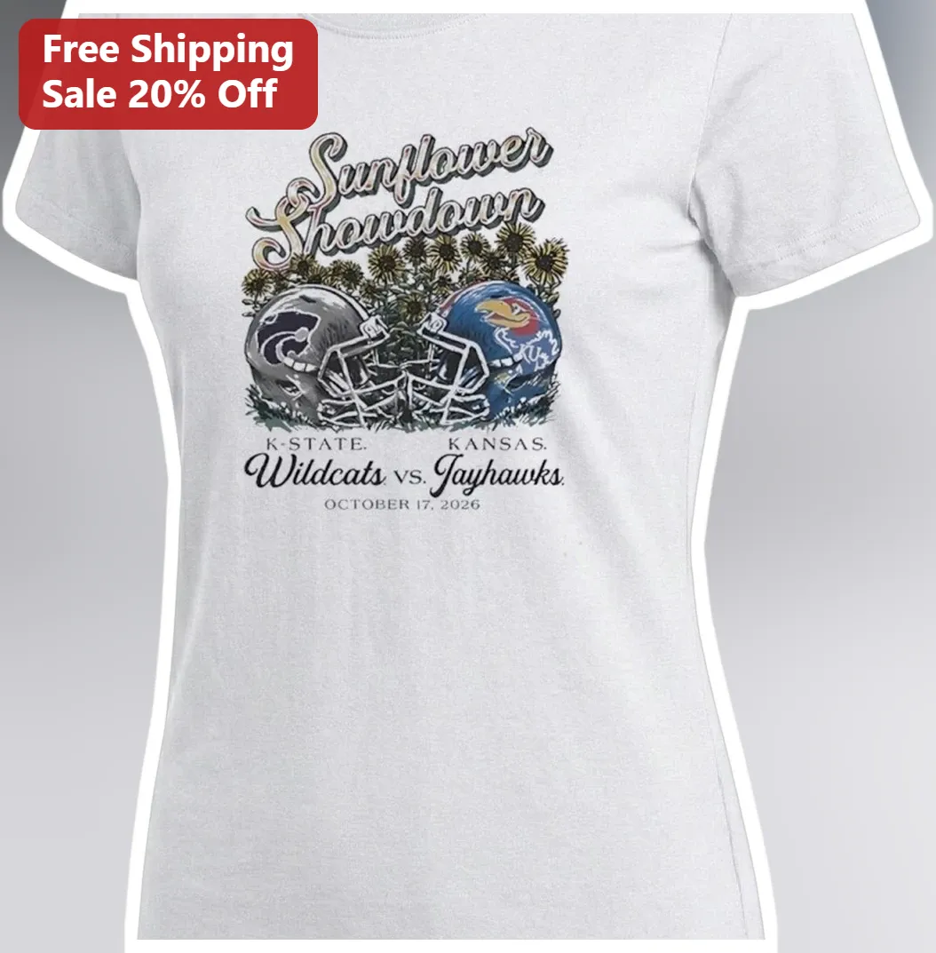 Sunflower Showdown K-State Wildcats vs Kansas Jayhawks Tee B — Los Angeles Sunflower Showdown K-State Wildcats vs Kansas Jayhawks Tee Big 12 Rivalry Fan Gift available at our Los Angeles warehouse