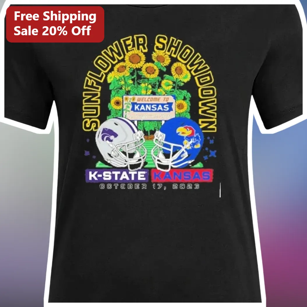 Sunflower Showdown Welcome to Kansas K-State vs KU Rivalry G — Los Angeles Sunflower Showdown Welcome to Kansas K-State vs KU Rivalry Graphic Tee available at our Los Angeles warehouse