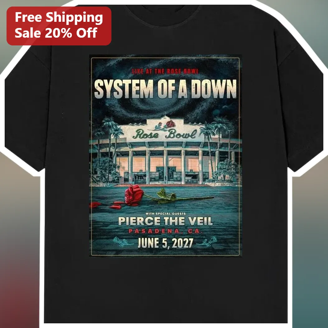 System of a Down Live at the Rose Bowl Vintage Concert Graph — Los Angeles System of a Down Live at the Rose Bowl Vintage Concert Graphic Tee available at our Los Angeles warehouse