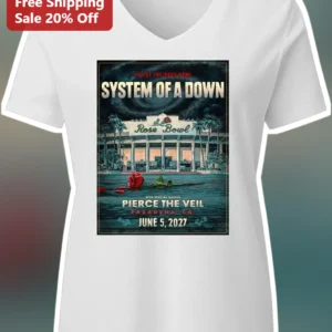 System of a Down Pierce the Veil Rose Bowl Concert Graphic Tee available at our Los Angeles warehouse