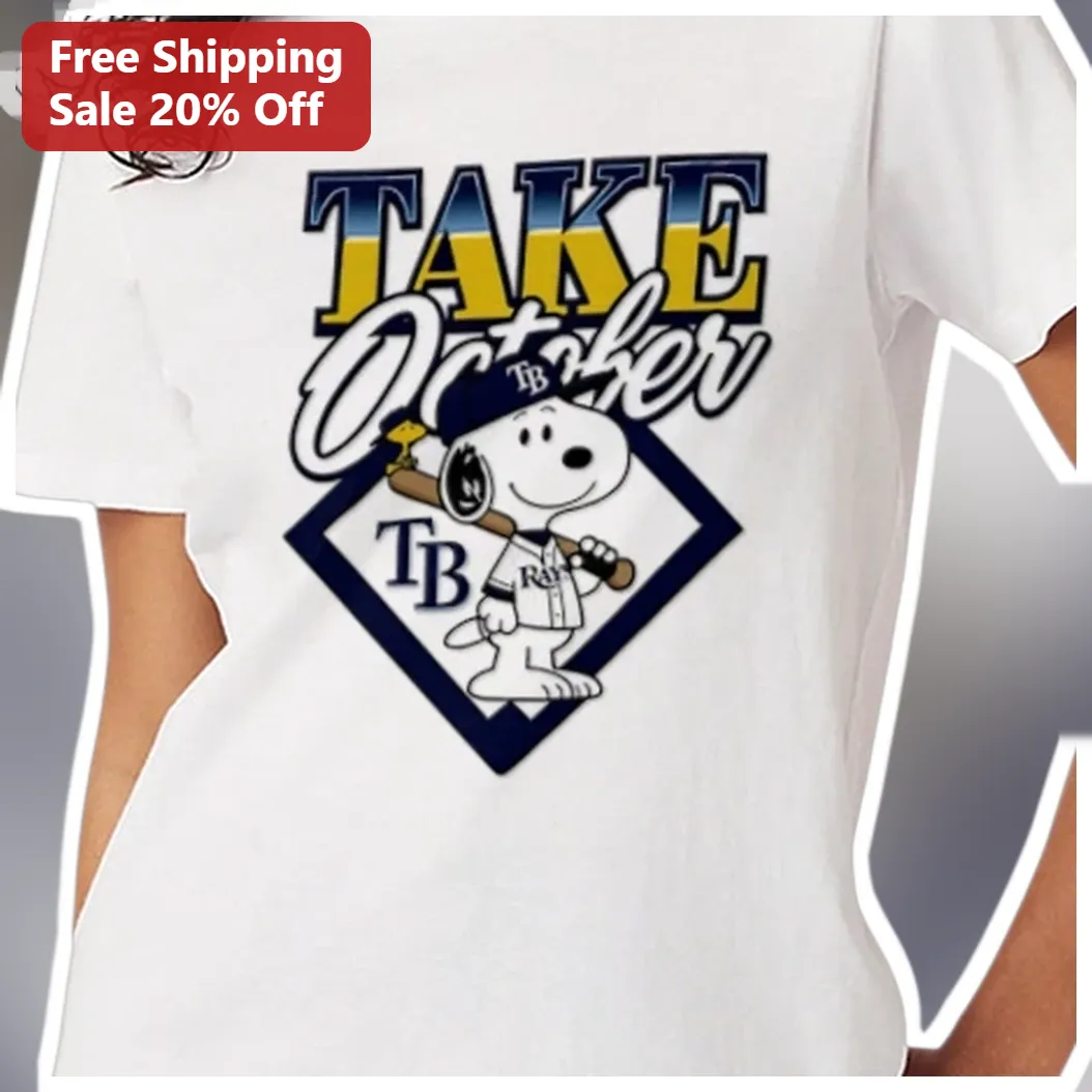 Take October Snoopy Baseball Graphic Tee for Men Women available at our Los Angeles warehouse
