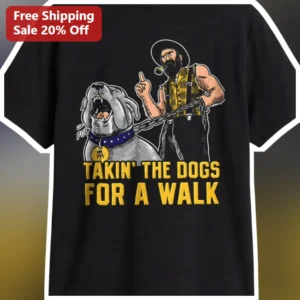 Takin' The Dogs For A Walk Tee Funny Legally Blonde Quote Graphic Shirt for Women available at our Los Angeles warehouse