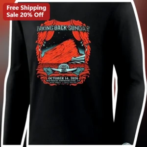 Taking Back Sunday Long Sleeve Tee Vintage Rock Poster Design available at our Los Angeles warehouse