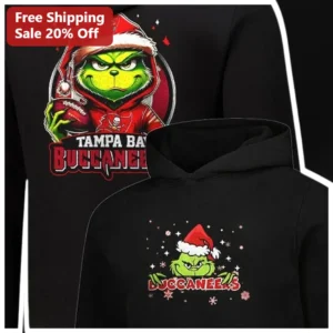 Tampa Bay Buccaneers Grinch Christmas Hoodie NFL Fan...