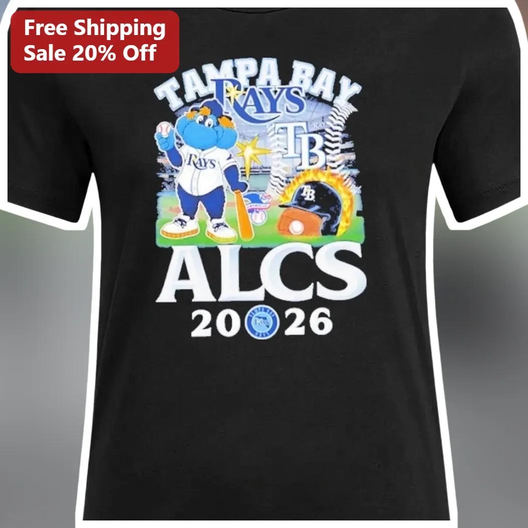 Tampa Bay Rays ALCS 2026 Tee Raymond Mascot Baseball Playoff — Los Angeles Tampa Bay Rays ALCS 2026 Tee Raymond Mascot Baseball Playoff Fan Gear Shirt available at our Los Angeles warehouse