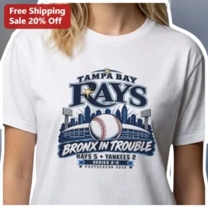 Tampa Bay Rays Bronx in Trouble Tee available at our Los Angeles warehouse