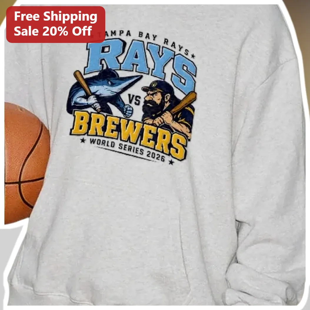 Tampa Bay Rays vs Brewers World Series 2026 Sweatshirt Vintage MLB Baseball Fan Gear available at our Los Angeles warehouse