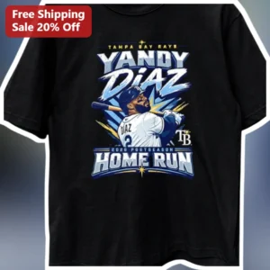 Tampa Bay Rays Yandy Diaz 2026 Postseason Home Run Tee available at our Los Angeles warehouse